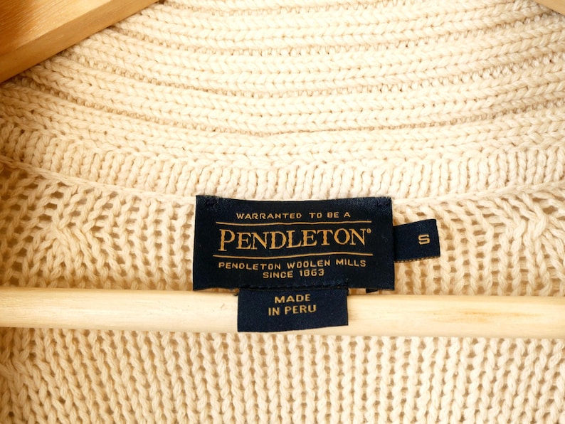 Pendleton Women's Ivory Shawl Collar Knit Cardigan image 4