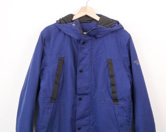 The North Face Men's Blue DryVent Hooded Jacket Waterproof Rain Jacket