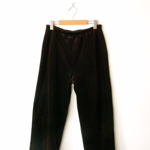 Vintage Dark Brown Velvet/velour Elastic Waist Baggy Pants