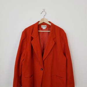 Giacca sartoriale in lana da donna vintage anni &#39;90/Blazer squadrato