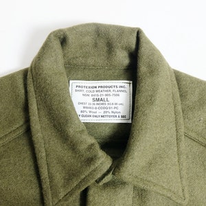 Vintage 1980's Canadian Army Cold Whether Wool Field Shirt/Deadstock/NEW/XS/S/M image 5