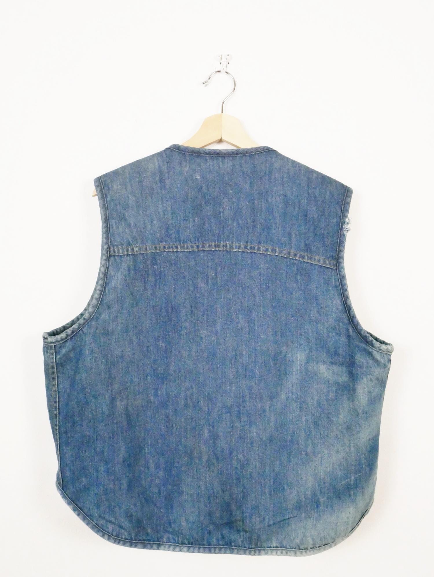 Distressed Vintage Carhartt Denim Shearling /sherpa Lined Jean