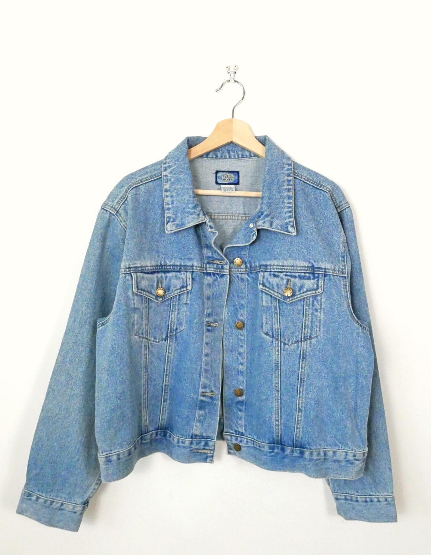 Bluesuède denim jacket Vintage 90s Dixie Blues Women's Light Wash Denim Jacket - Etsy Canada