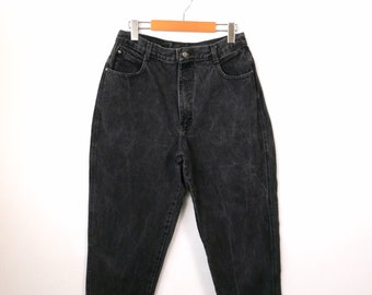 Vintage Gitano Black High Rise tapered Jeans/Mom's Jeans/W28