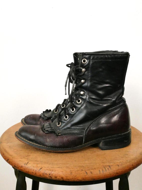 Bottines country cuir marron Rosie