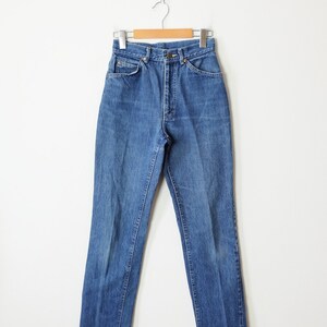 Vintage Lee Riders Indigo Blue High waist/High Rise Jeans from 80's/Straight Leg/W24