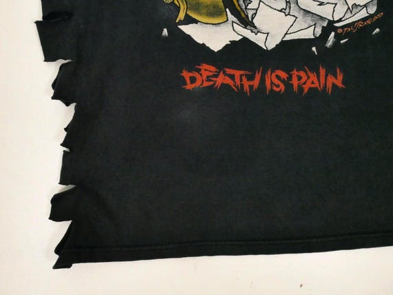 Distressed Vintage 90s Metallica Distressed Band T-shirt/death is