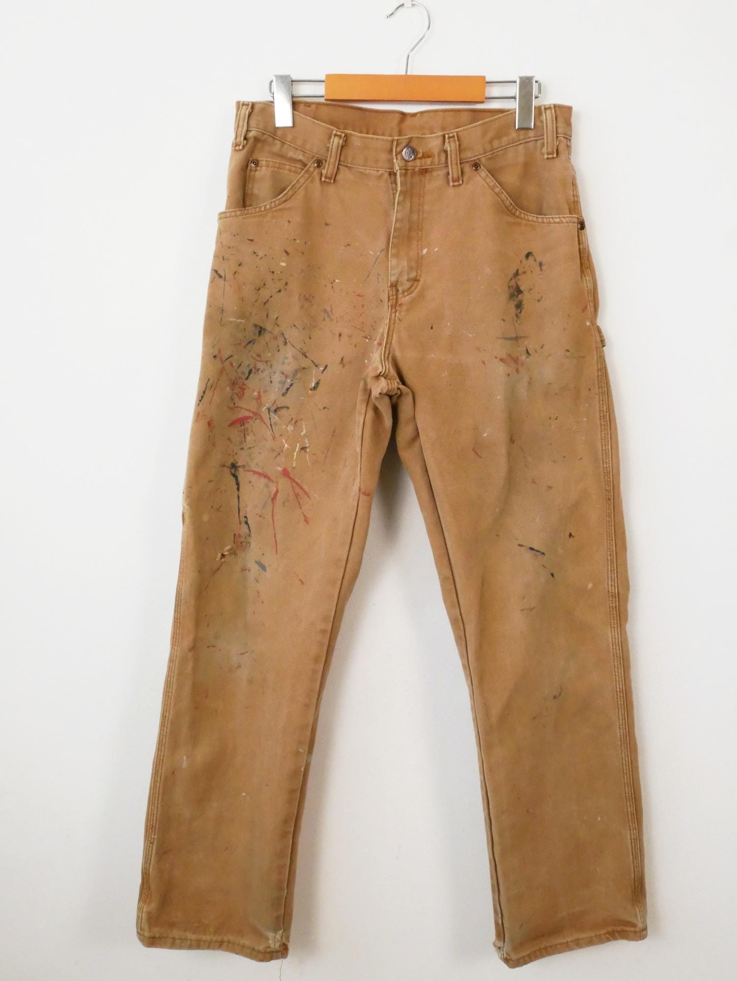 パンツ 90's Dickies Painted Painter Pants Vintage 90s Paint Spalted White Dickies Radda Mens Carpenter