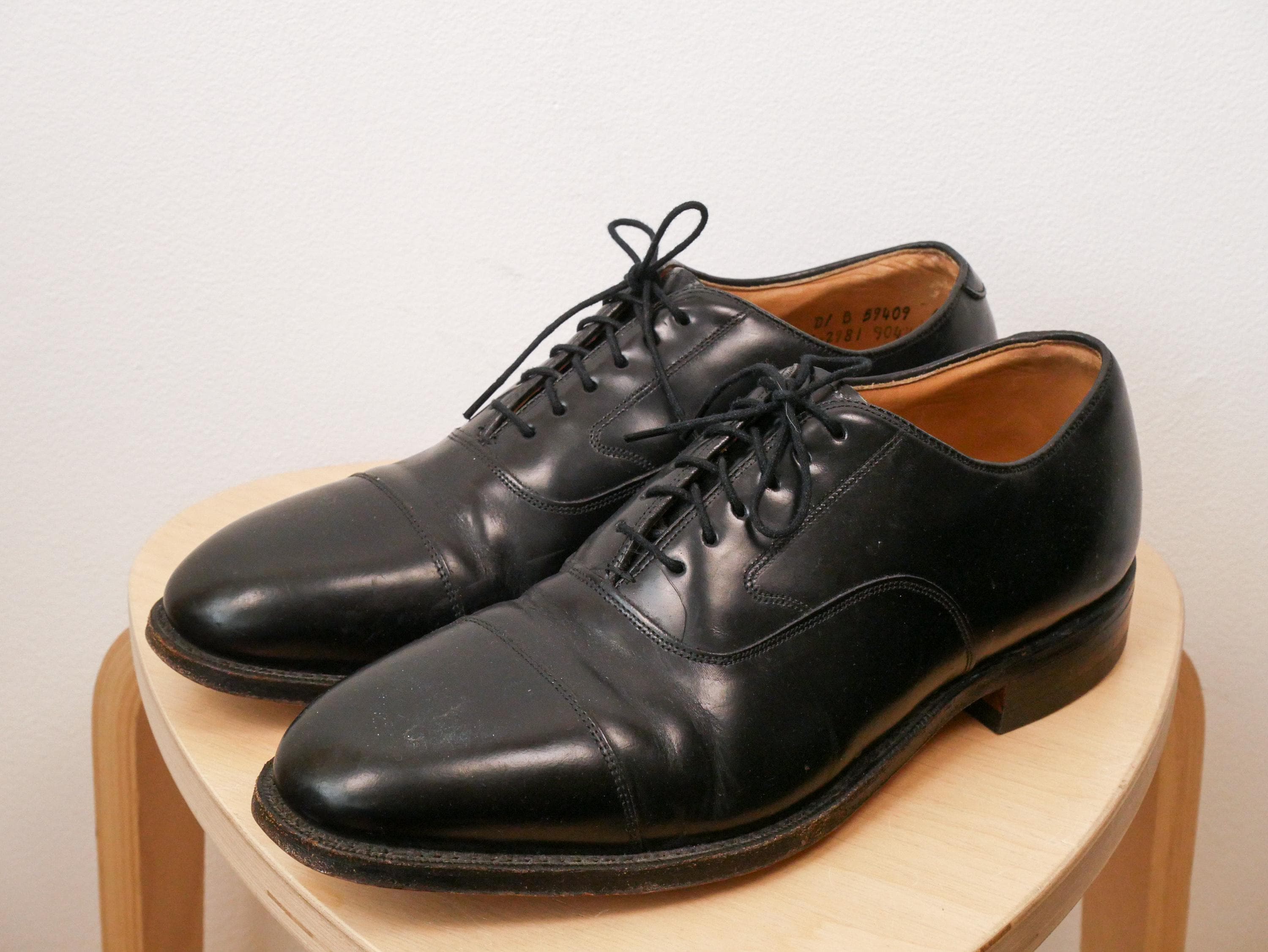 Johnston & Murphy Optima Black Leather Cap Toe Oxford‎ Dress Shoes Mens 10.5 D Johnston & Murphy Melton Mens 10d Black Oxford Cap Toe Dress  main image 3
