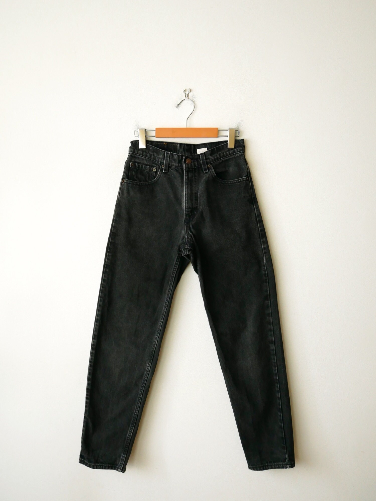 LEVI’S 550 MADE IN USA BLACK DENIM PANTS VINTAGE Black Levi's 550 MADE USA TAG 38 X 30 (MEASURES 37 X