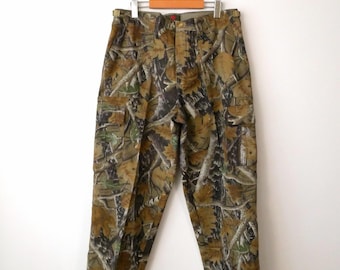 Unworn-Vintage Parklands Canada Realtree Camo/Camouflage Hunting Pants/BDU Pants/W34