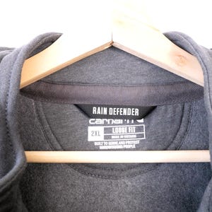 Carhartt Men's Charcoal Gray Rain Defender Hoodie image 4