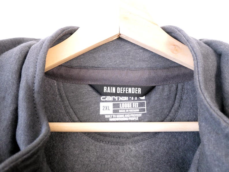 Carhartt Men's Charcoal Gray Rain Defender Hoodie image 4