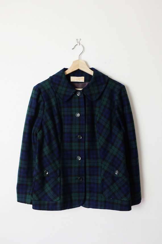 Vintage Pendleton Black Watch/Tartan Plaid Wool Ja