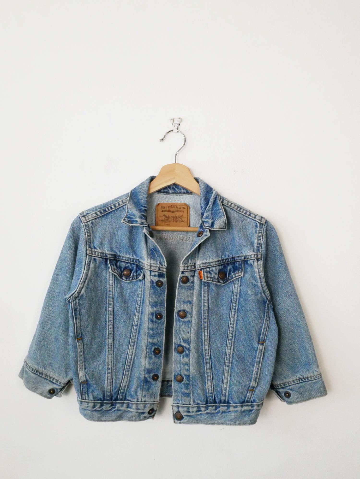90s' Little Levi's USA製 REGULAR キッズ VTG. LITTLE LEVI'S TODDLER DENIM TRUCKER JACKET 79027 - SIZE
