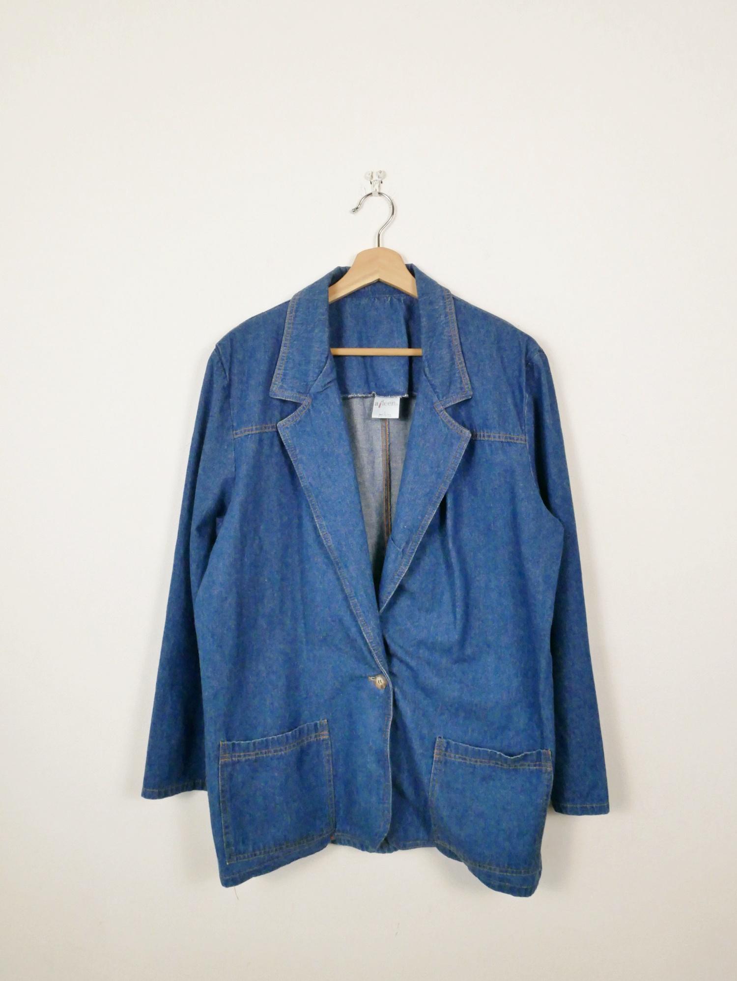 Vintage Women's Blue Denim Blazer Jacket/jean Jacket