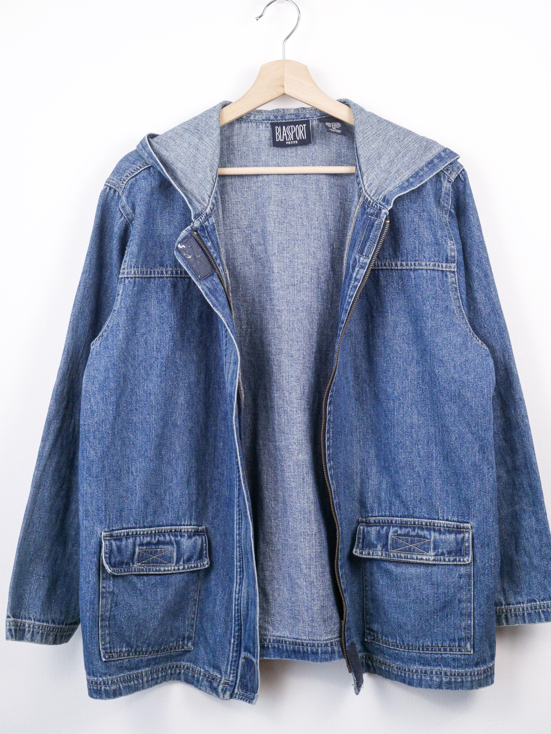 Vintage Blassport Women's Denim Hooded Jacket - Etsy