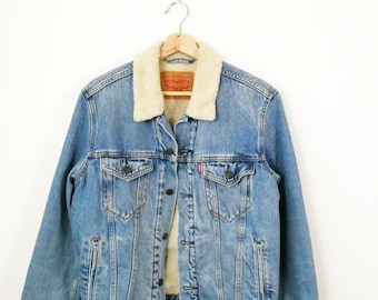 Chaqueta vaquera azul con forro de sherpa para hombre de Levi’s - Talla S