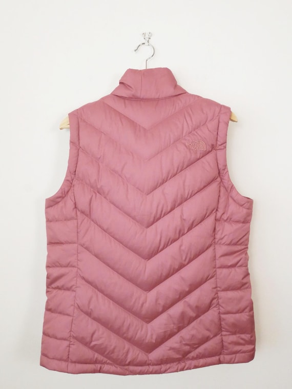 The North Face Women's Pink 550 Down Puffer Vest-women's L