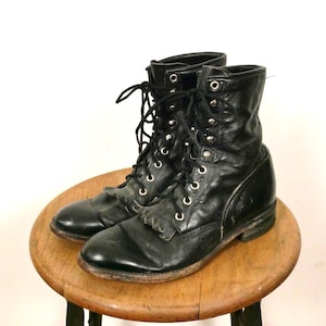 Bottes De Cowboy Homme Laredo – Cuir Gris Deux Tons, Fabriquées Aux États-Unis, Pointure 9.5 D