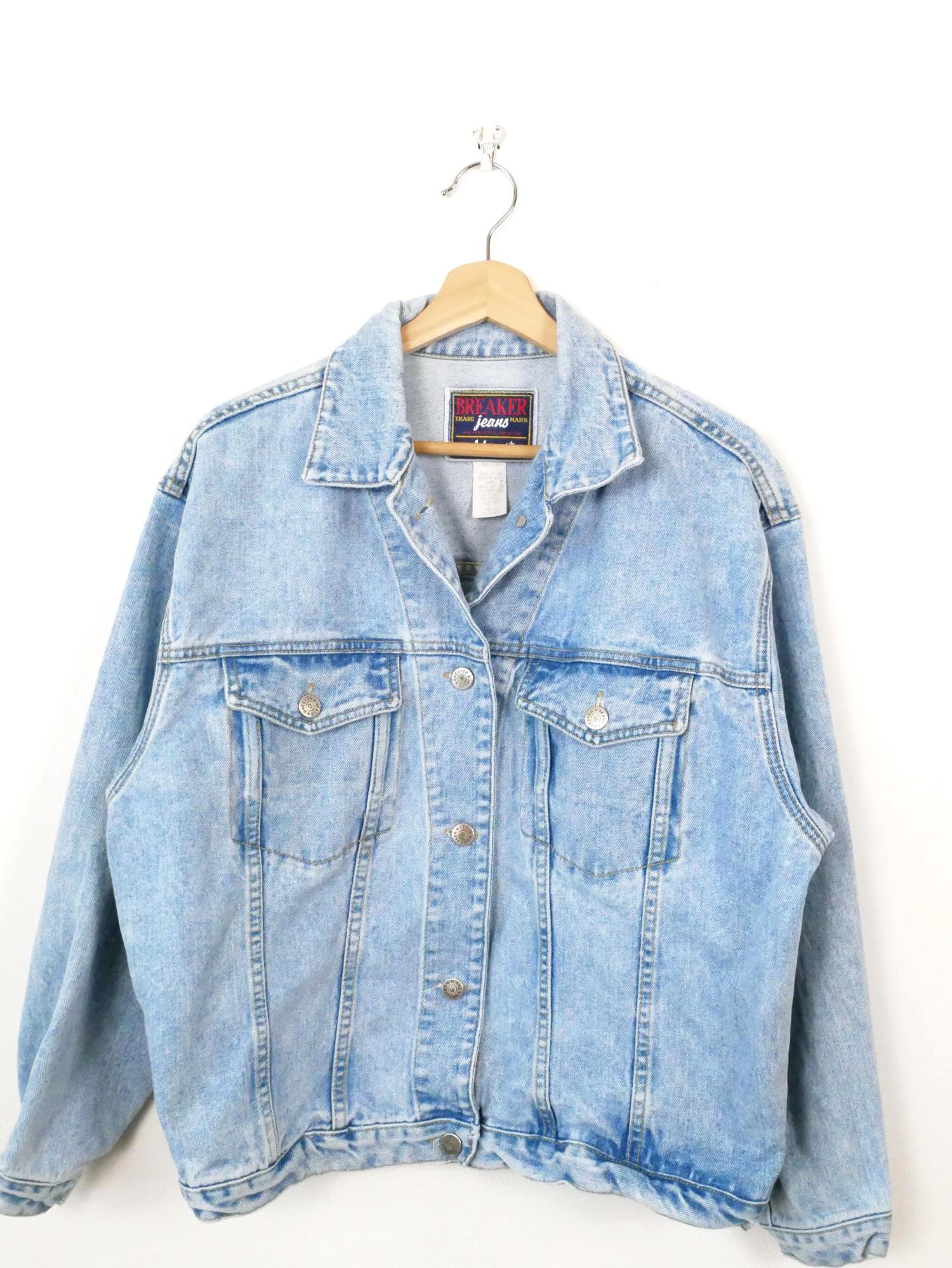 Vintage 90s Breaker Women's Light Wash Denim Jacket - Etsy