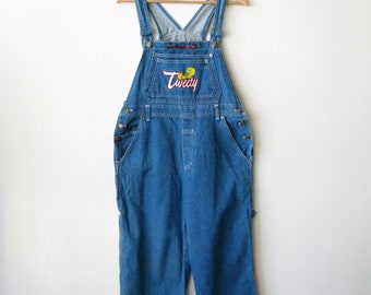 Vintage Looney Tunes/Tweety embroidered Full Length Denim Overalls/Warner Bros/W34