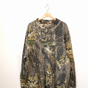 Vintage Mossy Oak Herren Camo Langarmshirt