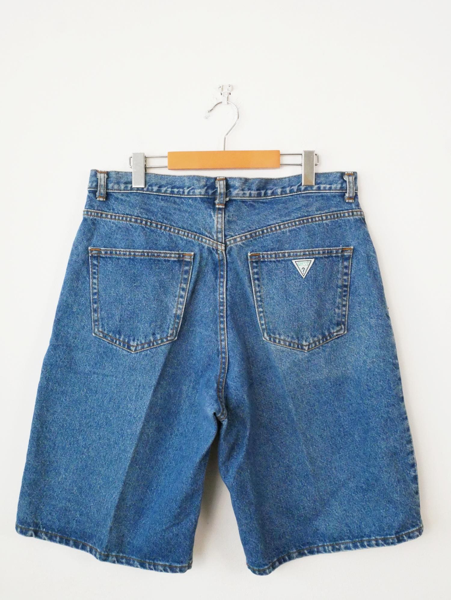 パンツ archive 90s00s guess baggy shorts denim Guess Shorts Mens 34 Vintage Baggy Wide Leg Jeans Y2K Skater