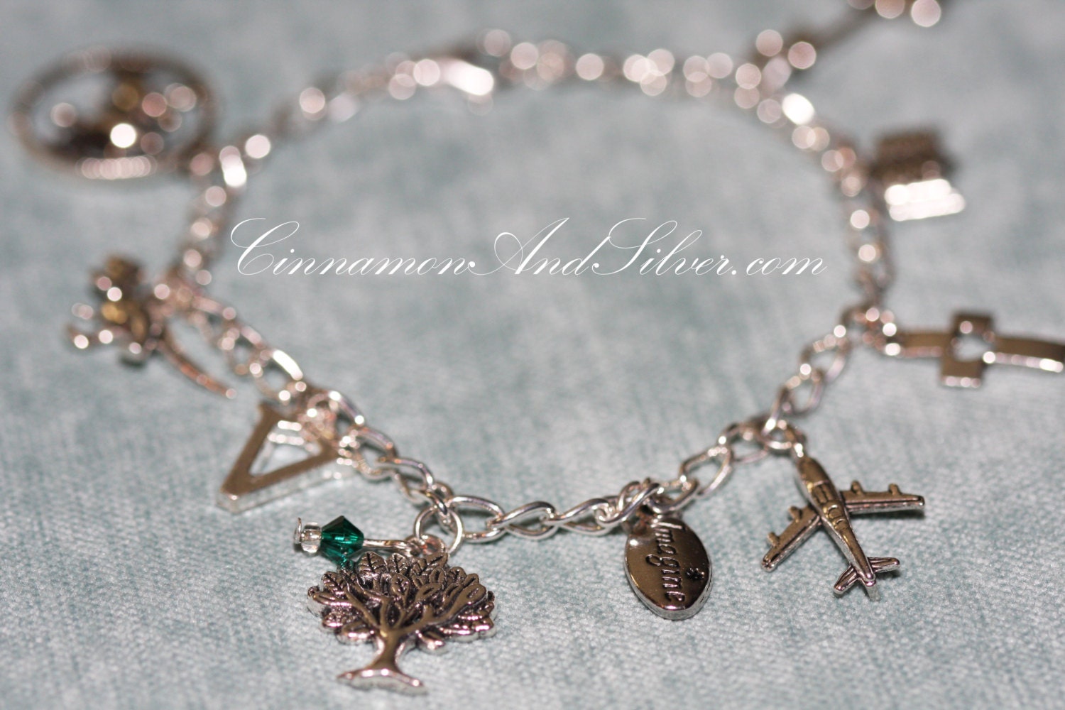 Custom Charm Bracelet Silver Tone Custom Charm Bracelet Etsy