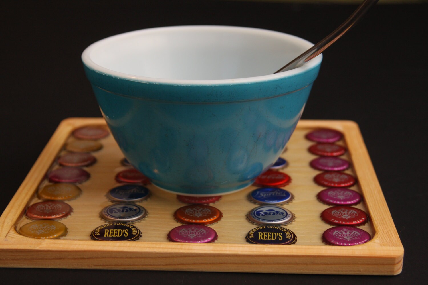 Upcycled Beer Bottle Cap Tray Recycled Bottecap Home Bar Etsy