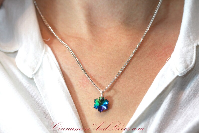 Blue Crystal Snowflake Pendant Necklace Snow Queen Fairytale Ice Winter Bridesmaid - Snowflake Crystal Pendants Blue Crystal Snowflake Pendant Necklace Snow Queen Fairytale Ice Winter Bridesmaid - Snowflake Crystal Pendants
