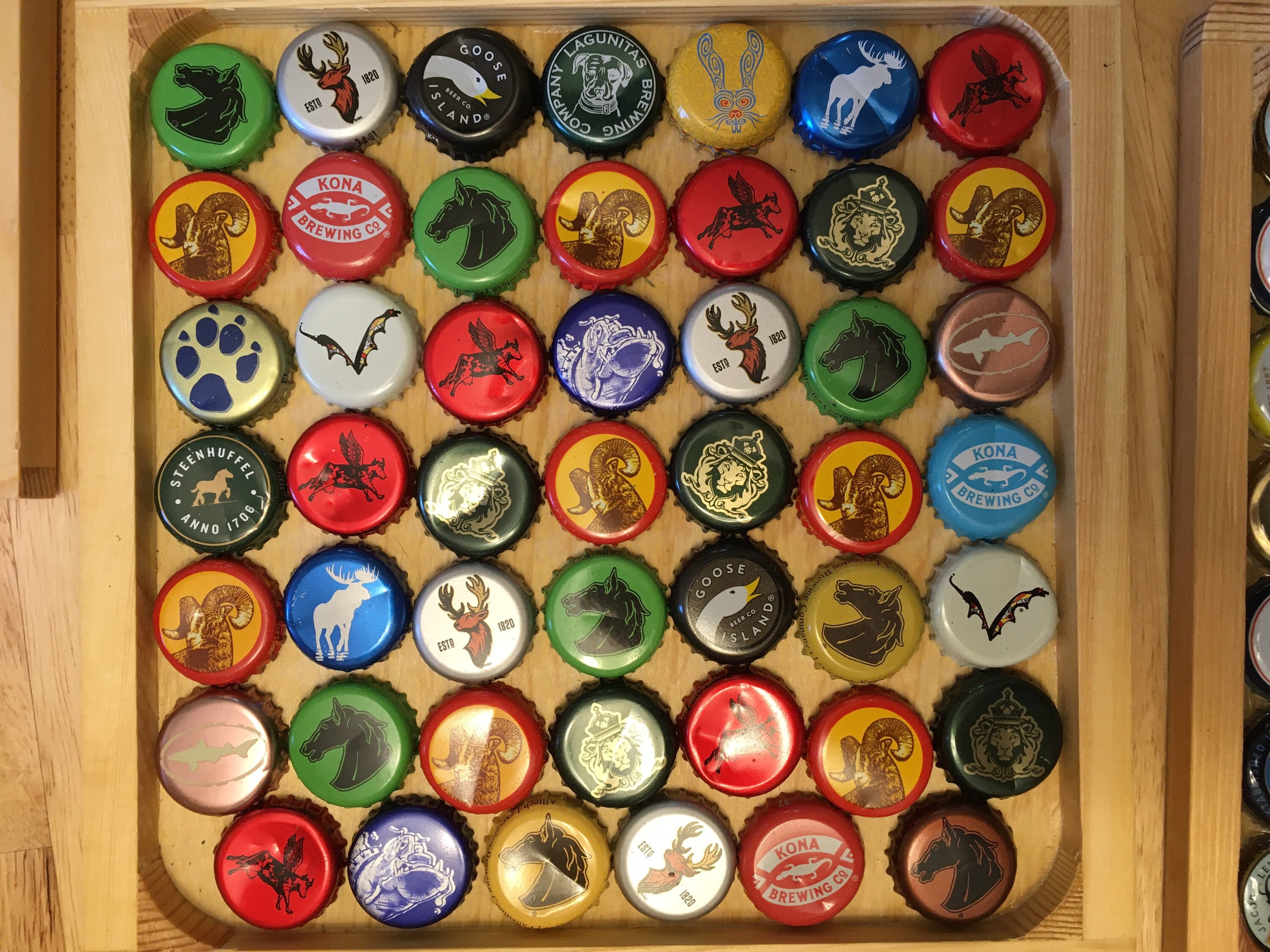 Upcycled Beer Bottle Cap Tray Recycled Bottecap Home Bar Etsy