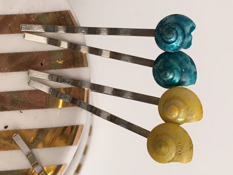 Hot Pink Seashell Bobby Hair Pin and Ring Set Shell Hair Etsy