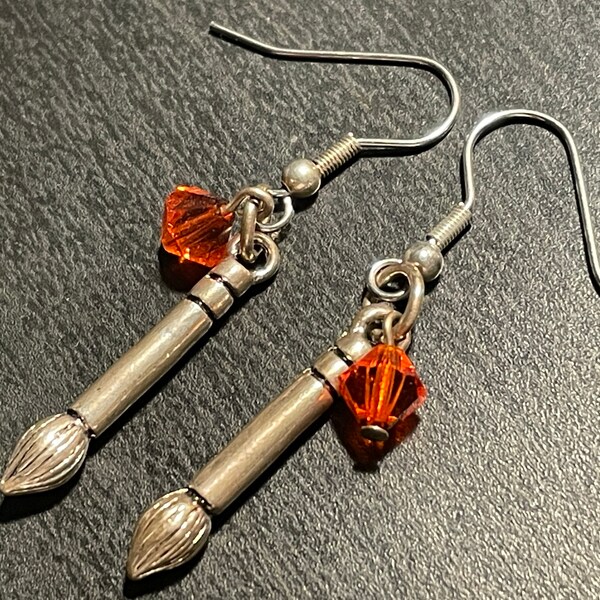 Paintbrush Earrings Etsy