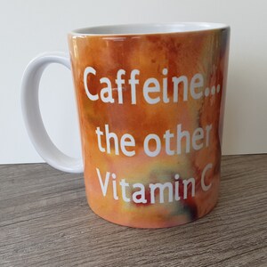CAFFEINE Sublimated Coffee Cup Mug
