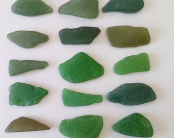 Pezzi di vetro marino mix verde per arti e mestieri - mosaico - decorazione spiaggia g2