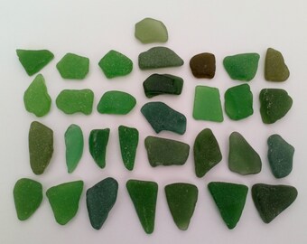 Pezzi di vetro marino mix verde per arti e mestieri - mosaico - decorazione spiaggia g1