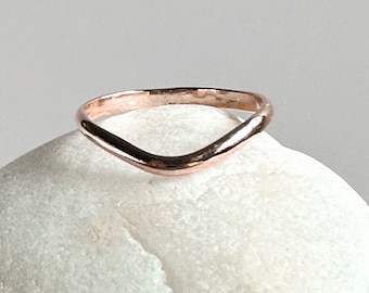 Delicate Rose Gold; Stacking Statement Ring; Skinny Band; Gift For The Engagement