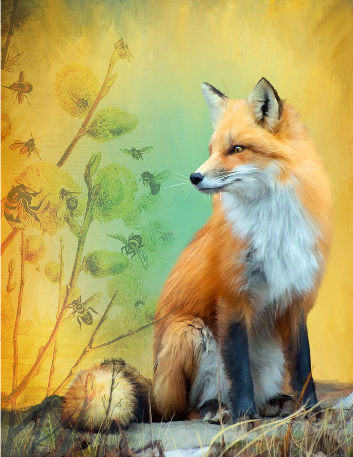 RED FOX PrintablePaper junk journal scrapbook paper | Etsy