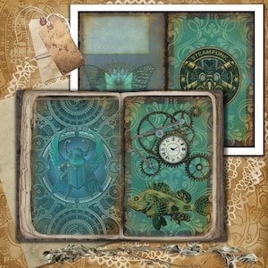 Digital Steampunk Junk Journal Mechanical Era Page Printable Industrial Scrapbook Download Steampunk Paper Grunge Print Out DIY Craft