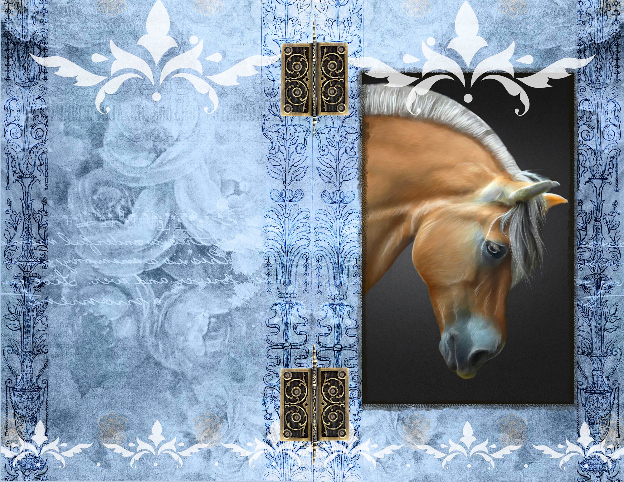 Horse Printable Kit as Cover for Junk Journal Book Diary or | Etsy