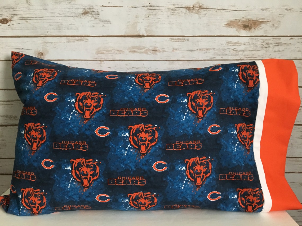 Chicago Bears pillow case Etsy