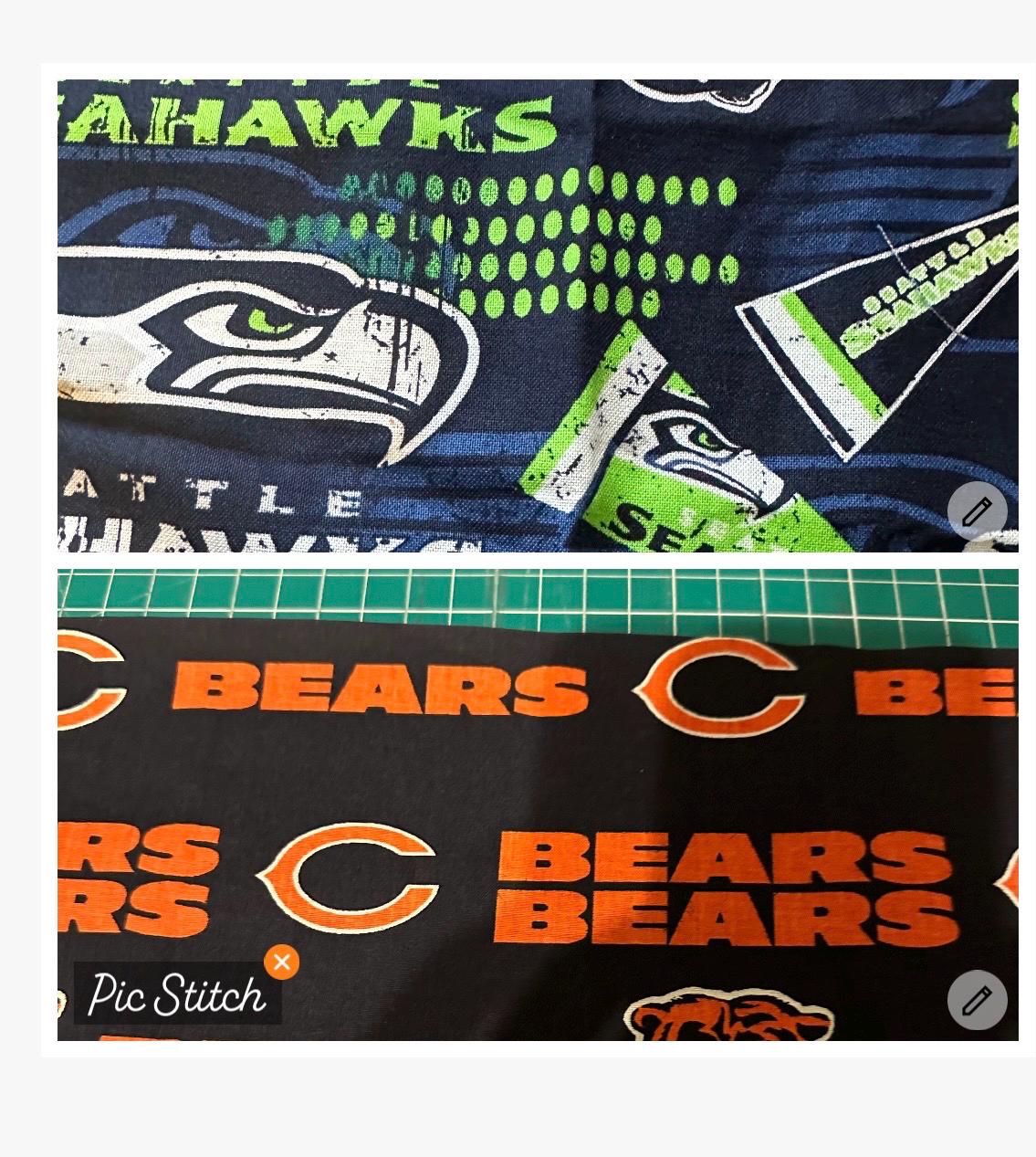NFL cotton fabric remnants