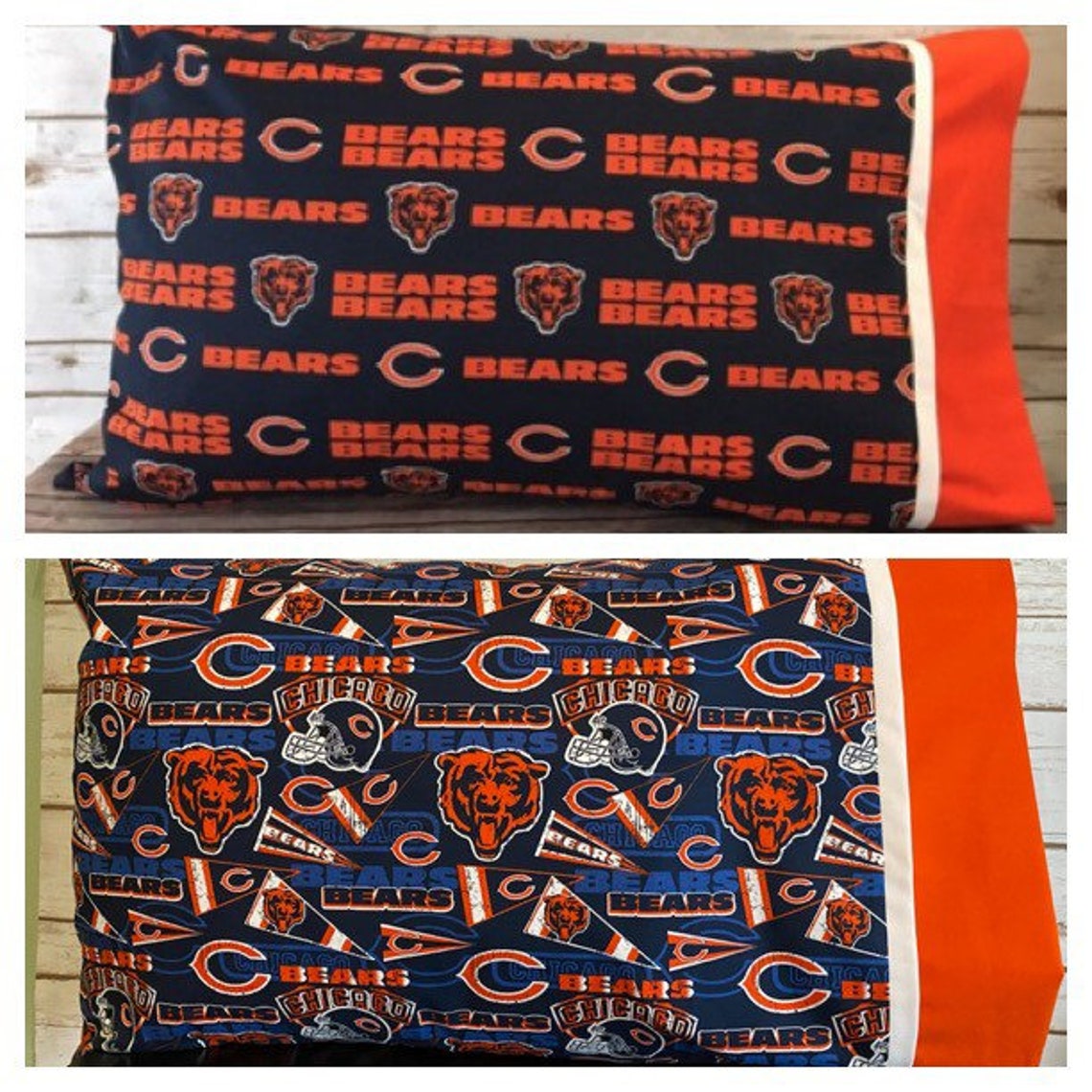Chicago Bears Pillow Case Etsy