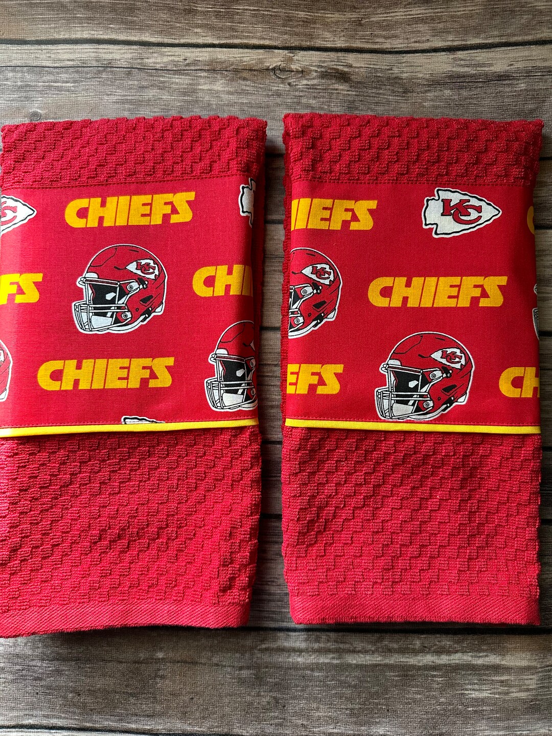 Kansas City Chiefs Bar or Kitchen Towels Etsy