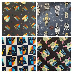 Star Wars and Mandalorian cotton fabric