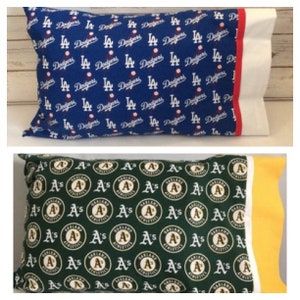 Los Angeles Dodgers and Oakland A&#39;s pillow case