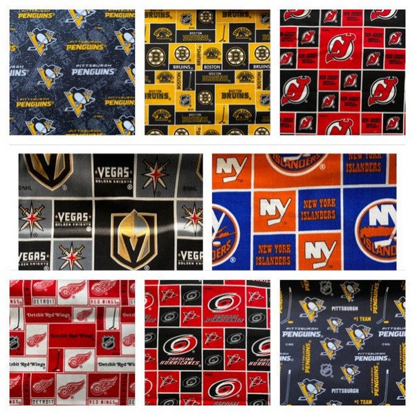 NHL cotton fabrics by the yard