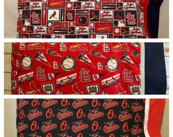 St Louis Cardinals and Baltimore Orioles pillow case