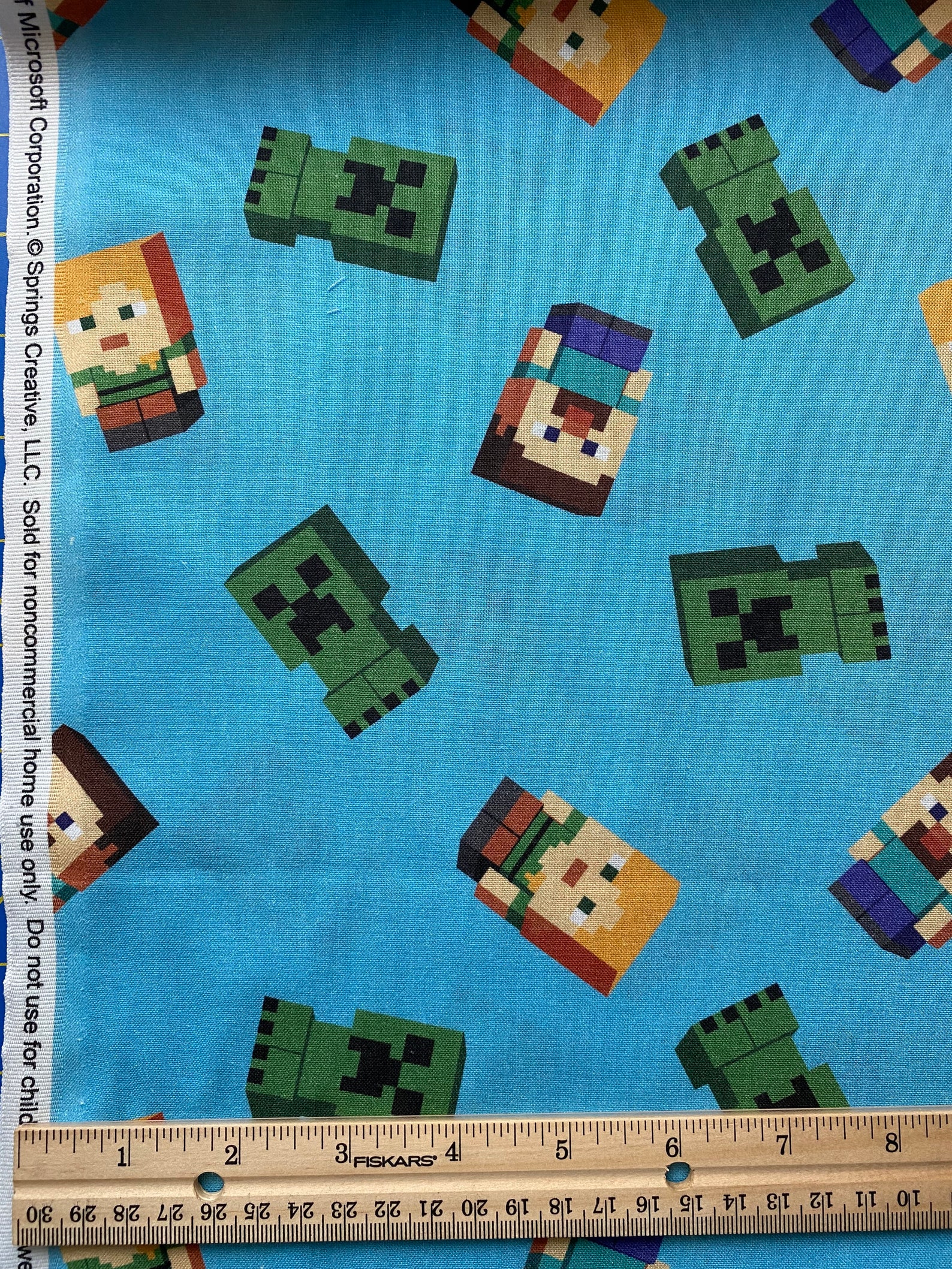 Minecraft Cotton Fabric by the Yard Etsy